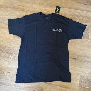 Salt Life Navy pocket T-Shirt with Orange and White Graphic